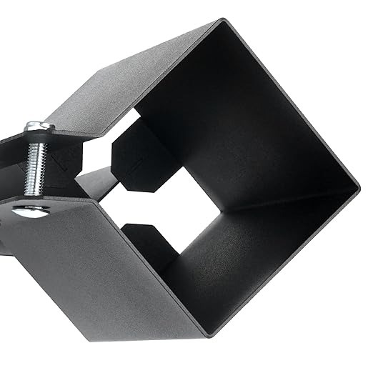 VEVOR Fence Post Anchor, 8 Pack 4 x 4 Inches Outer Diameter (Inner Diameter 3.5 x3.5 Inches) Ground Spike 24", Metal Black Powder Coated Post Stake Ground, for Mailbox Deck Garden Railing