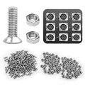 100 Pieces D Series Panel Screws and Nut Kit - Panel Mount Connector, Audio Server Rack Mounts Screws, Metal Screws for D-Series Panel Rack - M2.5 x 8mm Stainless Steel Screw Fasteners