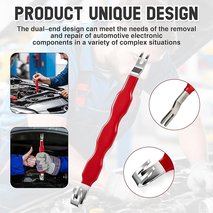 5Pcs Automotive Electrical Terminal Connector Separator Removal Tool,Electrical Disconnect Pliers, Connector Removal Tool with Electrical Pin Removal Tool Hose Clamp Pliers and Canvas Bag