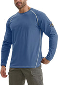 WORKWEYA FR Shirts for Men 6OZ Light Weight Welding Shirts Thumb Hole Stretch Breathable NFPA2112 CAT2 for Summer