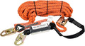 50FT Vertical Lifeline Assemble Three Strand Rope Fall Protection with Rope Grab Snap Hooks Shock Absorber Fall Protection Safety Equipment ANSI Compliant
