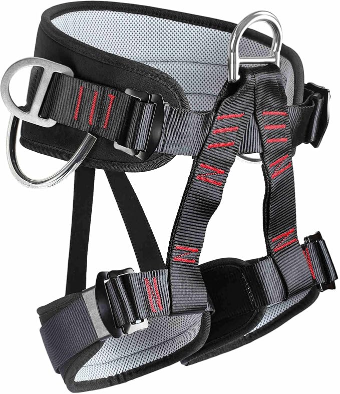 Thicken Professional Safety Belt with Magnesium Alloy Connection Ring - Tree Climbing, Fire Rescue, Rappelling Gear