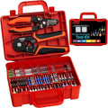 PEBA Ferrule Crimping Tool Kit - 33 Sizes Wire Ferrules Kit and Hexagon Crimping Pliers AWG28-7 & Wire Stripper for Electrical Wiring/DIY Terminals | Self-Adjusting Ratchet Crimper, Copper Ferrule Kit