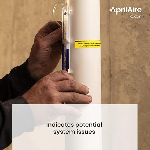 AprilAire Easy to Read 0-5" Manometer, Radon Manometer, ARN05M