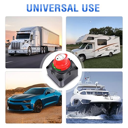 Nilight - 90015A Battery Switch 12-48V Waterproof Heavy Duty Battery Power Cut Master Switch Disconnect Isolator for Car Vehicle RV and Marine Boat (On/Off),2 Years Warranty