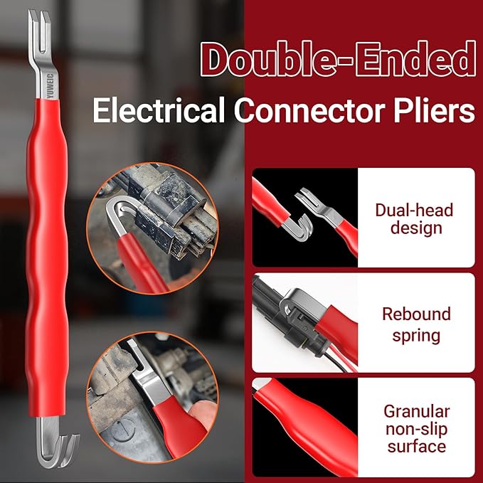 5-Piece Electrical Disconnect Pliers Set, Automotive Electrical Disconnect Pliers and Terminal Pin Removal Tool Kit, Professional Automotive Tools for Most Cars, Trucks and SUVs