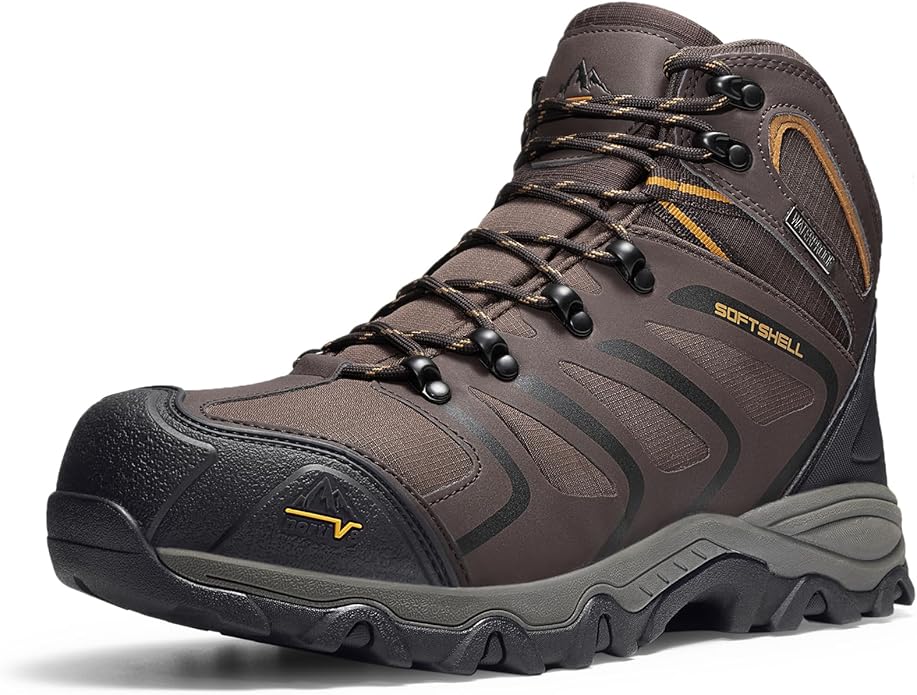 NORTIV 8 Waterproof Work Boots for Men Steel Toe Safety Construction Boots ARMADILLO-STL