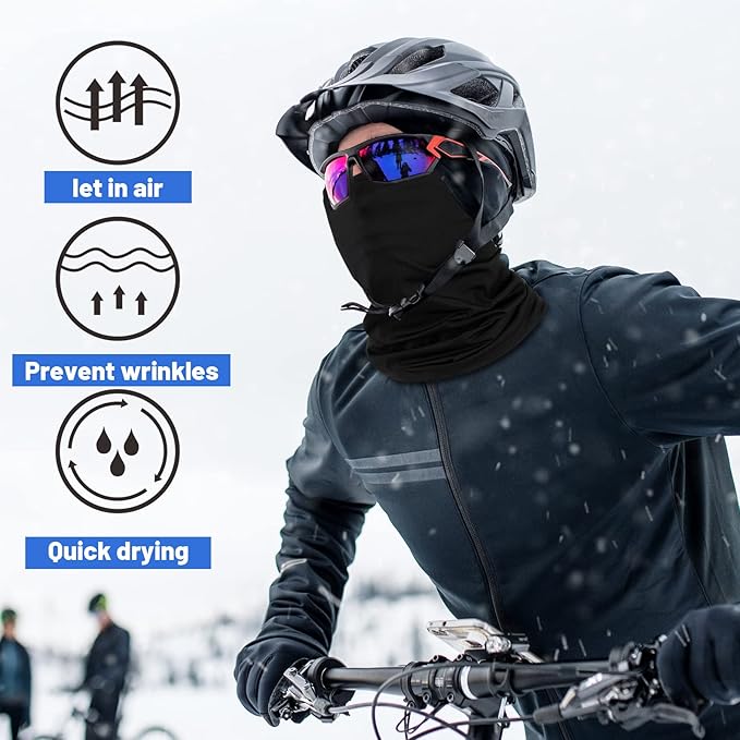 Jecery 60 Pcs Neck Gaiter Face Cover UV Protection Scarf Bulk Mask Breathable Balaclava Bandana for Men Women Outdoor Sports