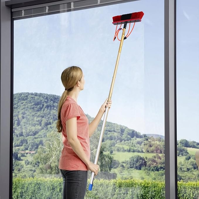 Window Cleaning Poles, High Density Aluminum Cleaning Poles, Water Fed Pole Kit, Brush Cleaner for Window Solar Panel Cleaning, Cleaning and Washing Tool for Window Glass