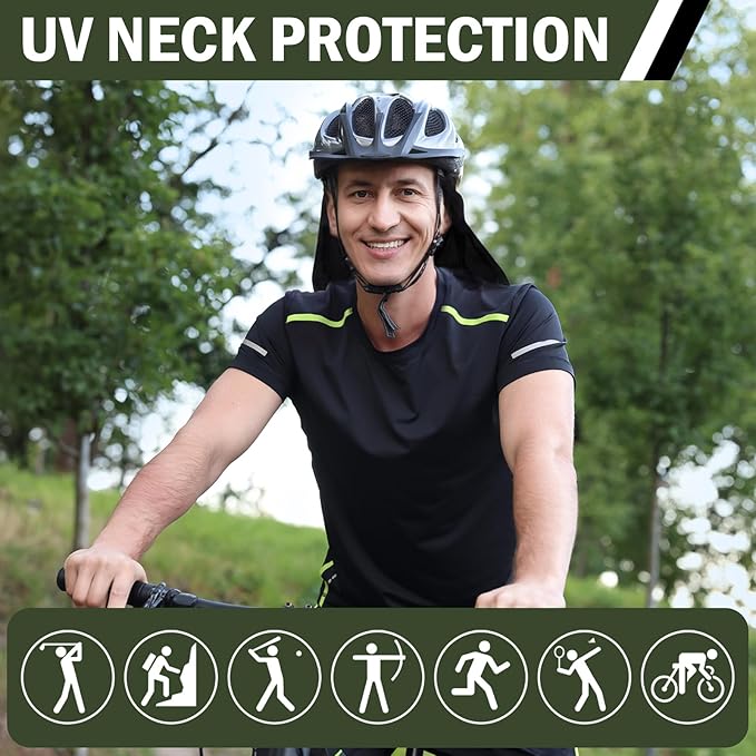Tatuo Neck Drape UV Sun Protection Gaiter Adjustable Unisex Multifunctional 2 in 1 Face Covering for Outdoor Sports Fishing
