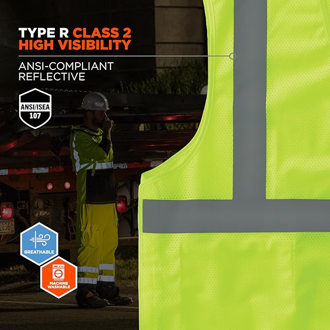 Ergodyne GloWear ANSI High Visibility Orange Breakaway Reflective Safety Vest