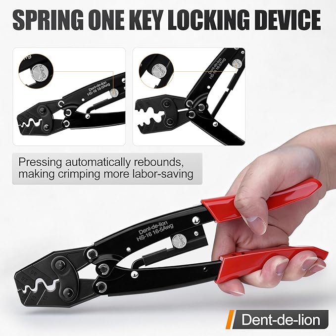 Crimping pliers with connectors and connector dust covers are used as crimping tools for 50 ampere 600V connectors, as well as clamps, terminals, cable connector, and cutting tools (6PCSgrey 6AWG)
