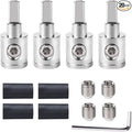 4PCS Heavy-Duty Car Stereo Audio Wire Reducer - 0 Gauge to 4 Gauge for Amp Input, AWG Pin Power & Ground Connection