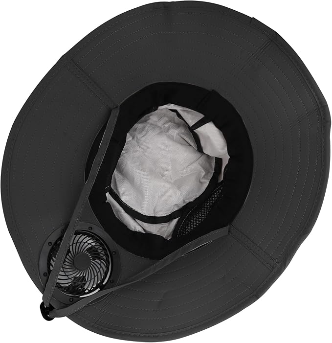 Solar Powered Fan Hat Wide Brim Sun Hat with Solar Fan Sun Bucket Hats Men Women UPF50+ Fishing Beach Hats with Fans