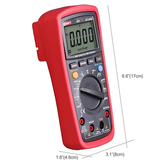UNI-T Multimeter Kit UT139B, Volt Ohm Meter Capacitor Tester Frequency Meter True RMS Auto/Manual Ranging 4000 Counts