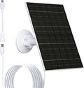 FUTUREZEN Solar Panel for Security Camera, 6W Micro USB & USB-C Solar Charger Compatible with 5V Rechargeable Battery Cameras, IP66 Waterproof, 360° Adjustable Mount, 9.8ft Cable (1 Pack, White)