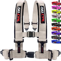 1pc 4 Point Harness for Bucket Seat, Push Release, 10 Color Options, Racing Harness, Race Car, Off Road, UTV, RZR (3in Silver)