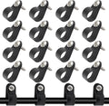 100 Pcs 1/2 Inch Black Nylon Screw Mounting R-type Cable Clip Wire Clamp, 13.2mm Cable Clip Wire Clamp for Wire Management, Stainless Steel Screws Included