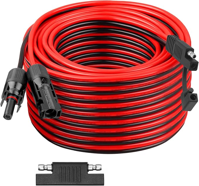SAE Extension Cable 75FT 10AWG Quick Disconnect Wire SAE Connector Battery Charger Solar Panel Extension Cable with SAEs Polarity Reverse Adapter for Trolling Motor Automotive RV Tractor