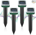 Mole Repellent Solar Powered, Ultrasonic Repeller 4-Pack, Waterproof Sonic Spikes Gopher Vole Groundhog Snake Chipmunk Mole Deterrent Get Rid of Moles in Your Yard (4)