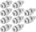 10Pcs External Hex Copper Grounding Clamps Solar Panel Ground Lug Terminal Bolts on Earthing Bonding Lightningly Protection Cable Clamp for PV Module Bezel Installation