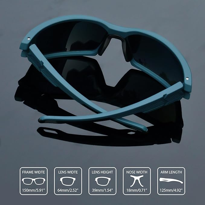 Joopin Sports Sunglasses Polarized UV400 Protection Wrap Around Sun Glasses Shades for Men Women