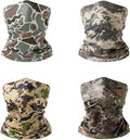 BASSDASH 4 Pack UPF 50+ UV Protection Neck Gaiter Sun Protector for Fishing Hunting Kayaking Hiking Cycling Outdoor