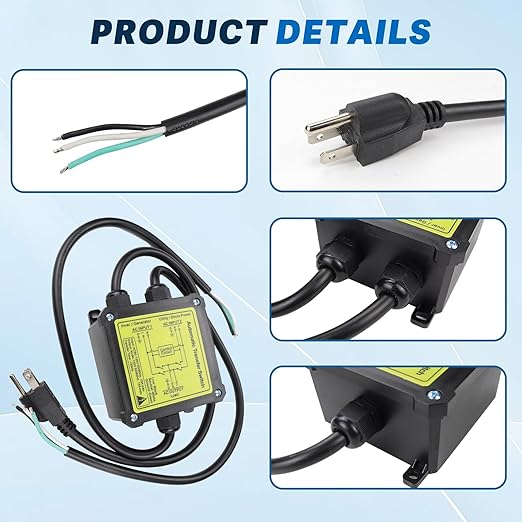 AC120V 15Amp Automatic Transfer Switch Generator Transfer Switch, Between Inverter AC from Shore Power and 120v AC from a Sine Wave Inverter