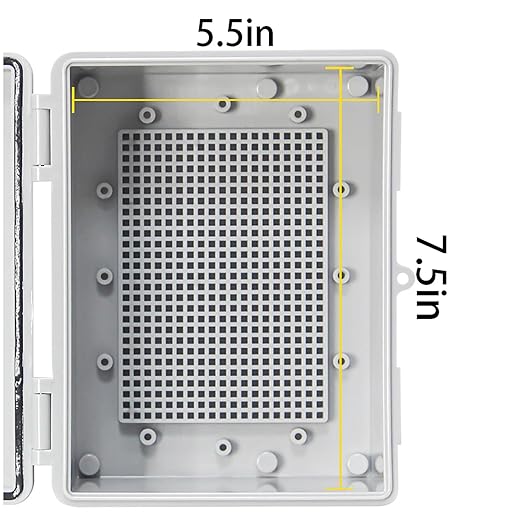 Junction Box Waterproof Electrical Box ABS Plastic Dustproof Waterproof Outdoor Universal Project Enclosure Gray Cover 8"x6.1"x3.9"