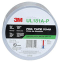 3M Aluminum Foil Tape 3340, 2.5" x 50 yd, 4.0 mil, Silver, HVAC, Sealing and Patching Hot and Cold Air Ducts, Fiberglass Duct Board, Insulation, Metal Repair