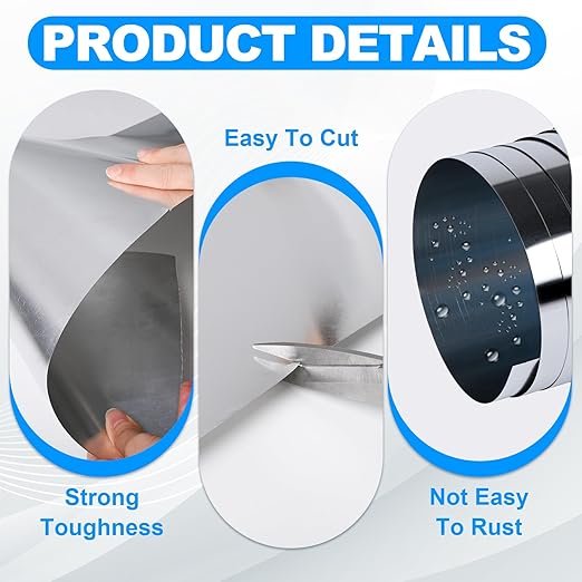 Aluminum Roof Flashing Roll - Sealing Windows, Doors, Siding & Roofing Ideal for Moss & Mildew Prevention (8" x 20')