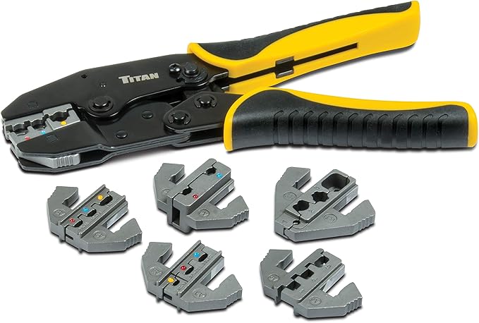 Titan 11950 Ratcheting Wire Terminal Crimping Set, 7-Piece