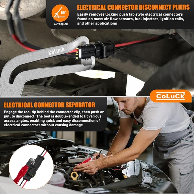 3Pcs Electrical Disconnect Pliers, Upgrade Electrical Connector Pliers, Automotive Electrical Connector Removal Tool, Automotive Electrical Terminal Connector Separator Removal Tool for Cars