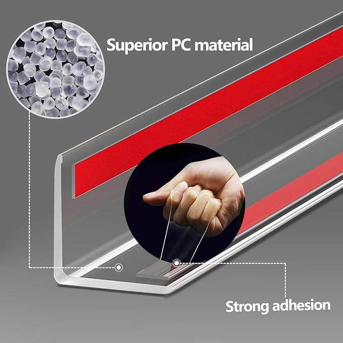 Wall Corner Protector - 2PCS, 59"x1.18" - Self Adhesive Clear Corner Protectors for Walls, Cabinet Doors, Edge Protector Trim; Easy to Install Corner Guards for Walls (150cm x 3cm)