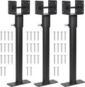 3.6" Heavy Duty Saddle Roof Riser for Patio Pergolas, 16-1/2" High, (Black - Set of 3)