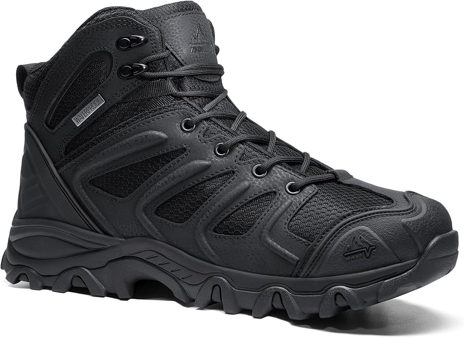 NORTIV 8 Men's Ankle High Waterproof Hiking Boots Outdoor Lightweight Shoes Trekking Trails Armadillo