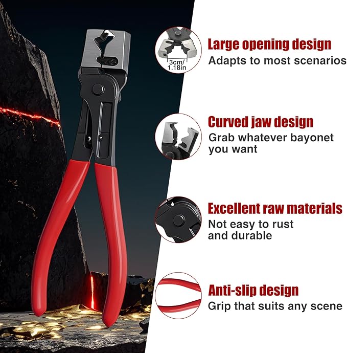 5Pcs Automotive Electrical Terminal Connector Separator Removal Tool,Electrical Disconnect Pliers, Connector Removal Tool with Electrical Pin Removal Tool Hose Clamp Pliers and Canvas Bag