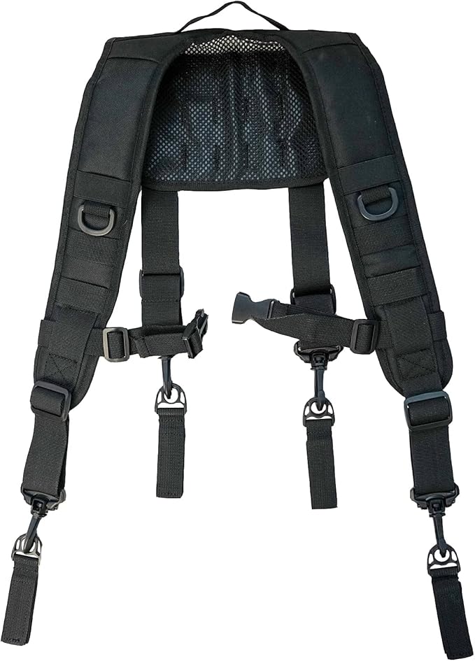 MELOTOUGH Tactical Outdoor H-Harness Duty Belt Suspenders (Battle Belt not Included)