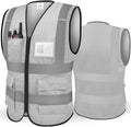 TICONN Reflective Safety Vest High Visibility Class II Mesh Vest for Women & Men Meets ANSI Standards