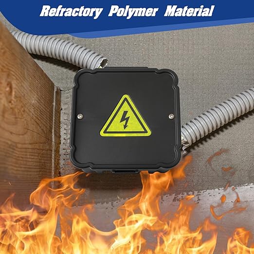 Black Open Splice Junction Box (1 Pack)，Open Splices Repair Open Splices, 5 Second Installation Splice Box, Wire Electrical Junction Box with Cover V0 Flame Retardant Rating(Highest Level) (1)