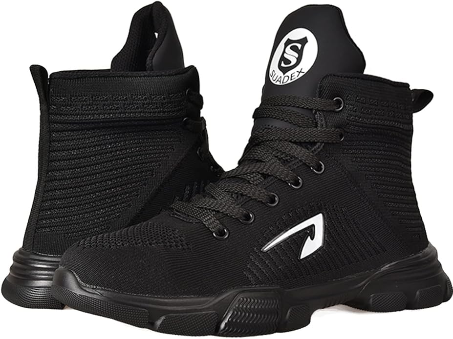 SUADEX Steel Toe Boots for Men Women Waterproof Arch Support Work Construction Indestructible Safety Boots