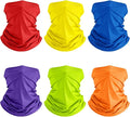Geyoga 6 Pieces Summer UV Protection Cooling Neck Gaiter Face Clothing Neck Gaiter Mask Scarf Sunscreen Breathable Bandana