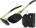 ATTCL Polarized Sunglasses Men Sports: UV Protection Anti Glare Wrap Around Lightweight Metal Driving Fishing Golf Running