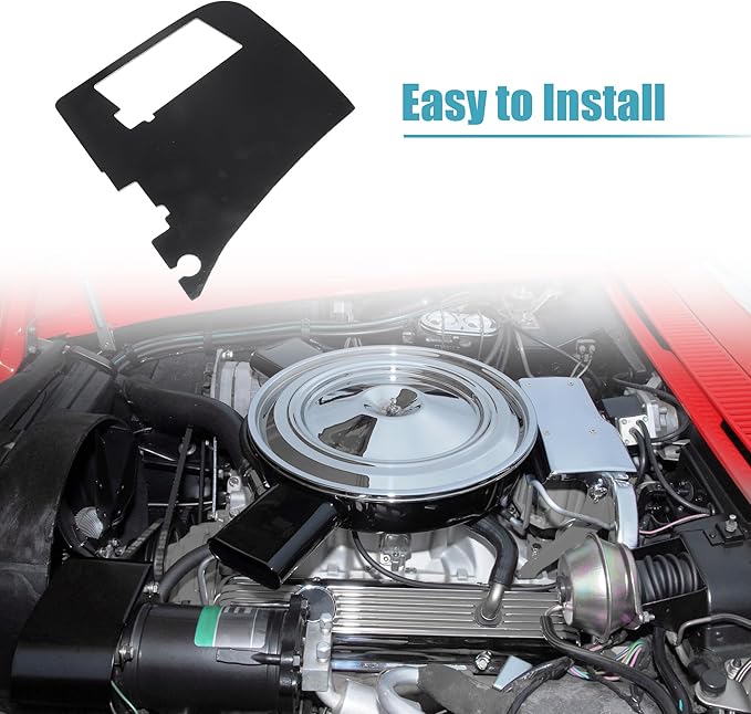 X AUTOHAUX 1 Pcs Car Battery Den Cover Replacement for Chevrolet Corvette 1997-2004 ABS Black