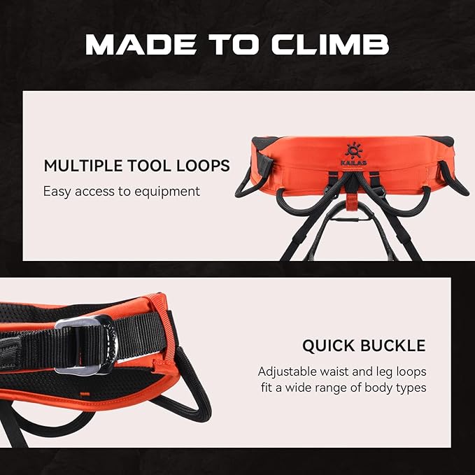 KAILAS Airo Rock Climbing Harness Men Roofing Harnesses Rescue Mountaineering Safety Belt Women Comfortable Lightweight