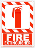 Brimar - 10 x 14" - Fire Extinguisher Sign - Polyethylene Plastic - Fire Safety Sign - Easy Installation