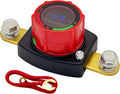 Ampper Battery Disconnect Switch with Voltmeter, 12-48V Battery Cut Off ON/Off Shut Off Switch for Car, RV and More (Side Post Negative)
