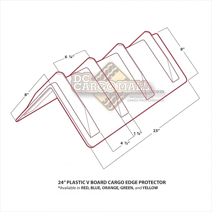 DC Cargo - Heavy-Duty Edge Protectors, 8"x8"x24" (Pack of 8) Strap Protectors for Flatbed Equipment, Unparalleled Cargo Management Solutions for Truckers, Contractors, and Outdoor Enthusiasts