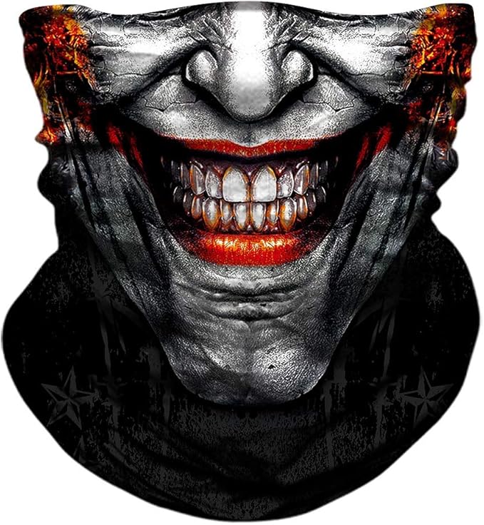 JOEYOUNG Skull Face Mask UV Sun Dust Neck Gaiter Bandana Headwear Motorcycle