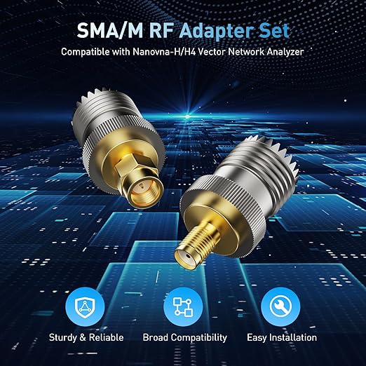 SEESII Nanovna-H Vector Network Analyzer with SMA Adapter, HW3.7 9KHz-1.5GHz MF HF VHF UHF Antenna Analyzer, Measuring S Parameters, Voltage Standing Wave Ratio,Phase,Delay,Smith Chart
